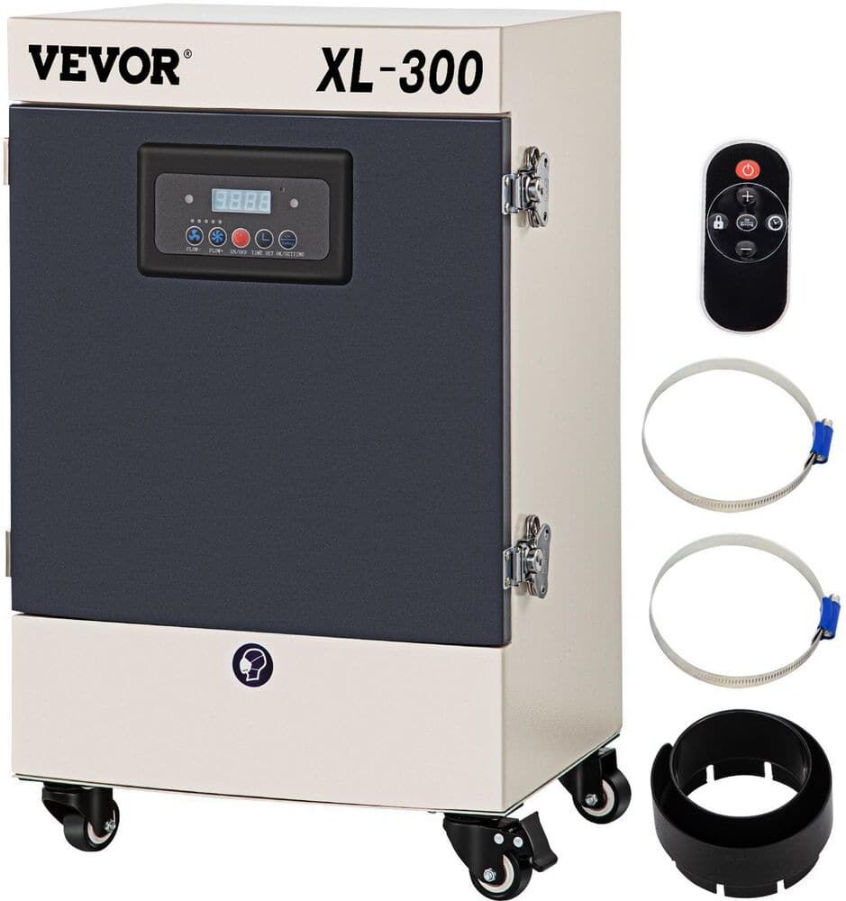 VEVOR 330-Watt Solder Fume Extractor 270 CFM Smoke Absorber 6-Stage Filters 5 Speeds with Wireless Remote Control for Welding