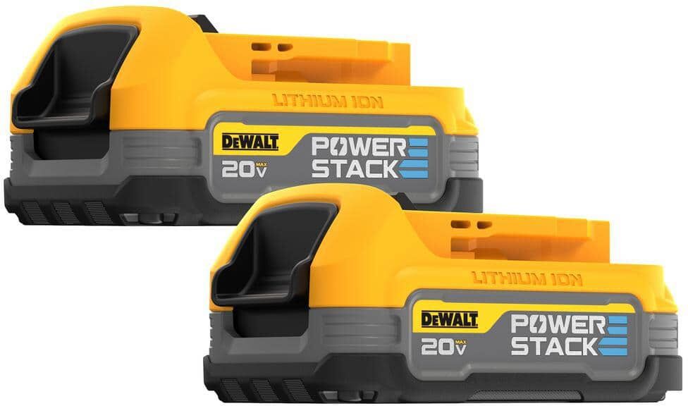 DeWalt 20V MAX POWERSTACK Compact Lithium-Ion Battery (2 Pack)