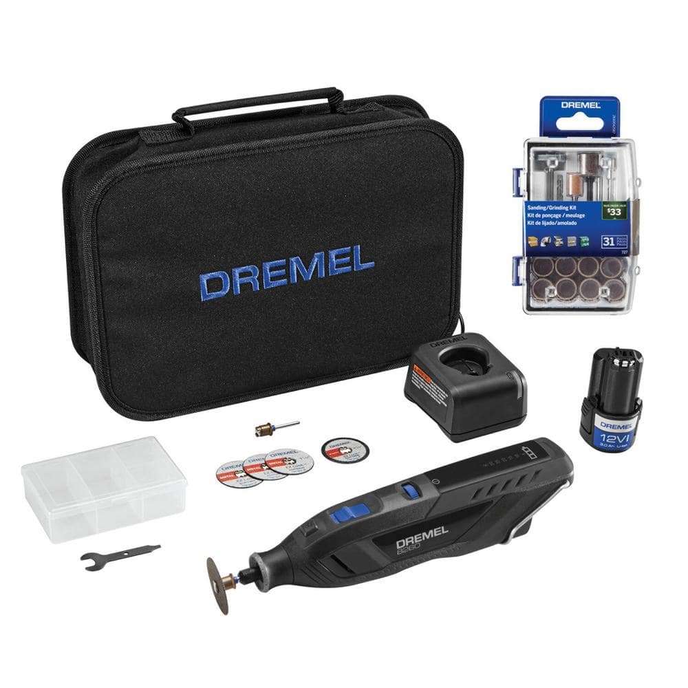 Dremel 12V Variable Speed Cordless Brushless Smart Rotary Tool Kit with EZ Lock Sanding and Grinding 18-Pc Rotary Accessory Kit