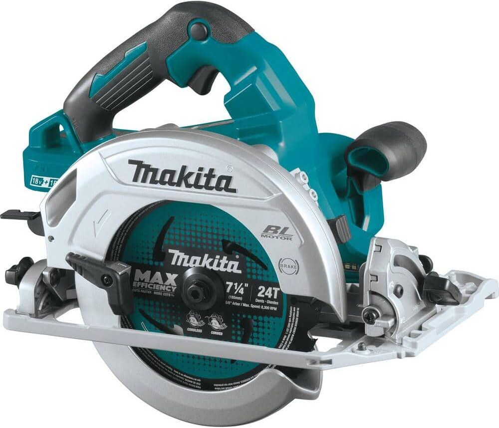 Makita 18V X2 LXT Lithium-Ion (36V) 7-1/4 in. Brushless Cordless Circular Saw Guide Rail Compatible Base (Tool-Only)