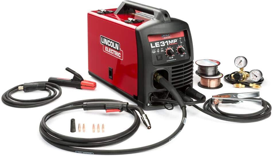 Lincoln Electric 140 Amp LE31MP Multi-Process Stick/MIG/Flux-Core/TIG, 120V, Aluminum Welder with Spool Gun sold separately