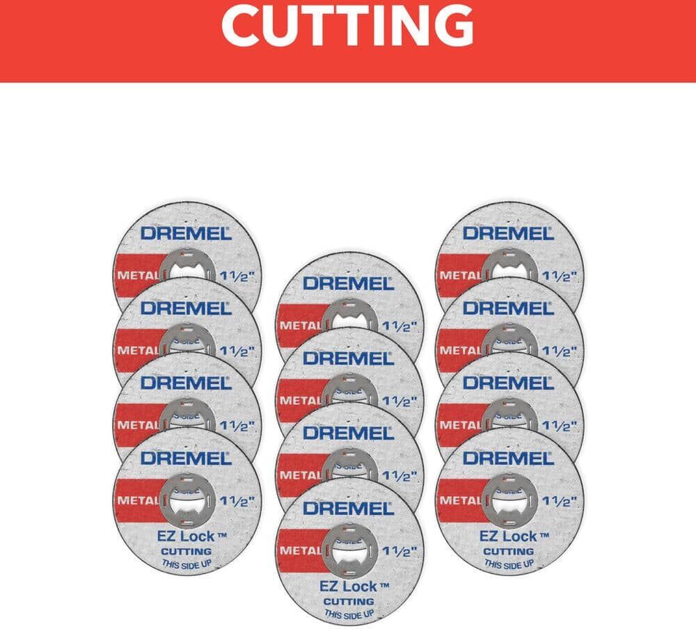 Dremel EZ Lock 1-1/2 in. Rotary Tool Metal Cut-Off Wheels for Metal (12-Pack)