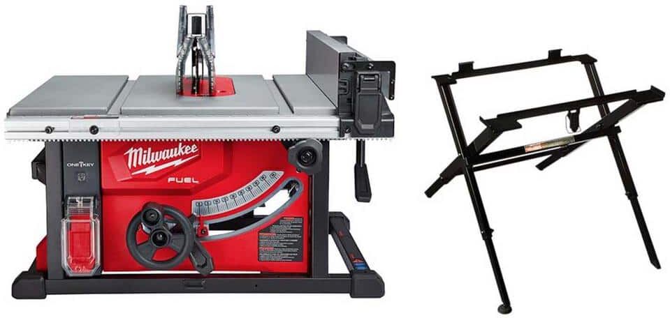 Milwaukee M18 FUEL ONE-KEY 18-Volt Lithium-Ion Brushless Cordless 8-1/4 in. Table Saw W/ Table Saw Stand (Tool Only)