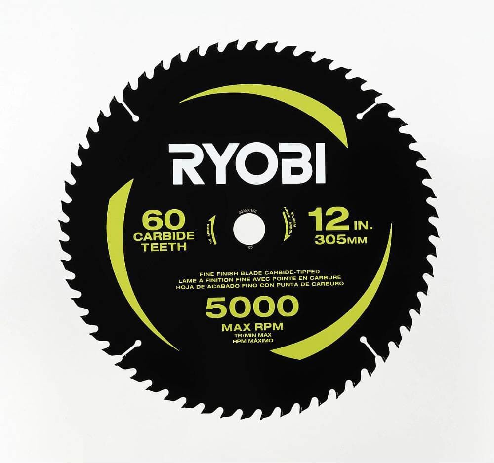 RYOBI 12 in. 60 Carbide Teeth Thin Kerf Miter Saw Blade