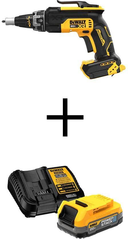 DeWalt 20-Volt Maximum XR Lithium-Ion Cordless Brushless Screw Gun with POWERSTACK 1.7 Ah Battery and Charger