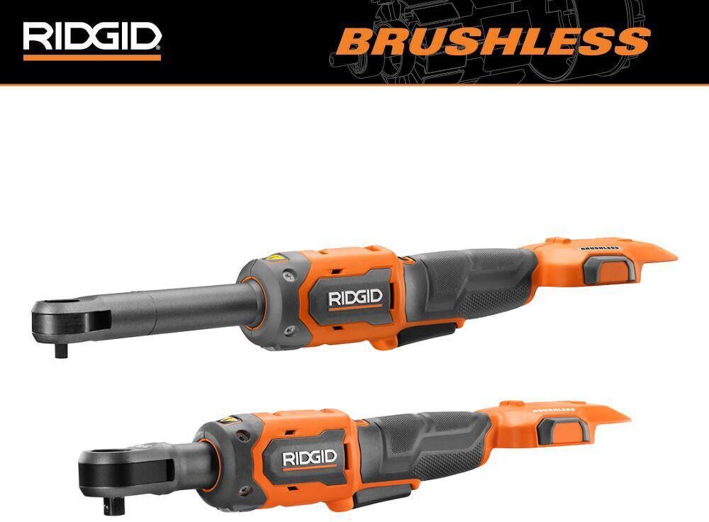 RIDGID 18V Brushless Cordless 2-Tool Combo Kit with 1/4 in. Extended Reach Ratchet and 3/8 in. Ratchet (Tools Only)