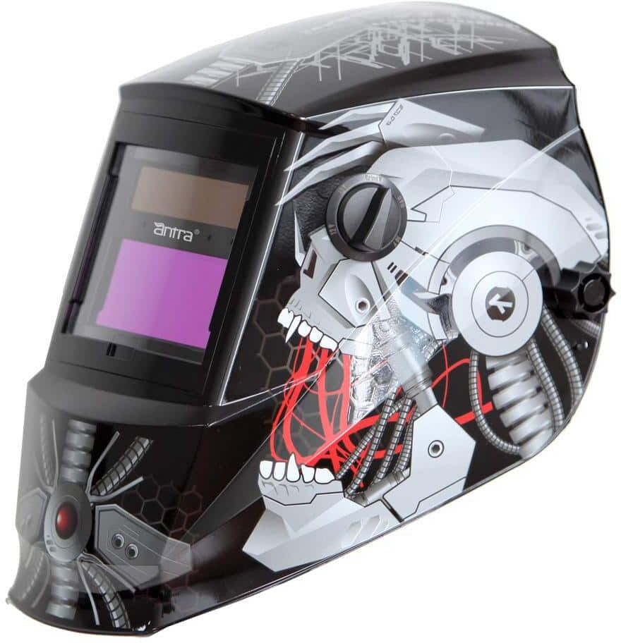 Antra Solar Power Auto Darkening Welding Helmet with Viewing Size 3.86 in. x 1.73 in. Great for MMA, MIG, TIG