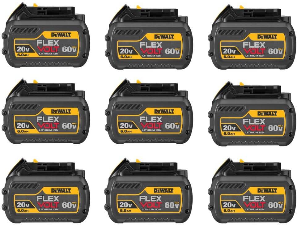 DeWalt FLEXVOLT 20V/60V MAX Lithium-Ion 6.0Ah Battery (9 Pack)