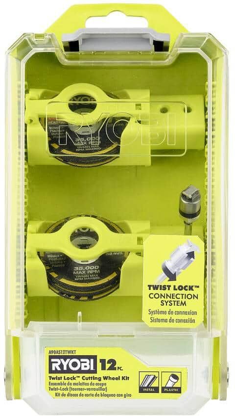 RYOBI Rotary Tool 12-Piece Twist Lock Cutting Kit (For Metal and Plastic)