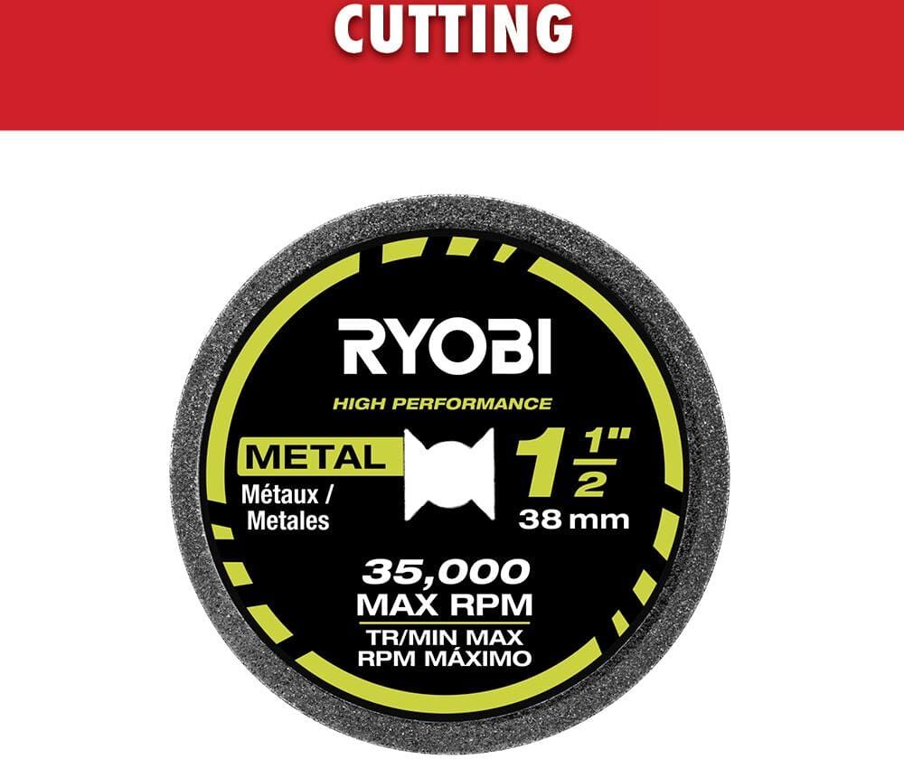 RYOBI Rotary Tool High Performance Twist Lock Metal Cutting Wheel (For Metal and Plastic)