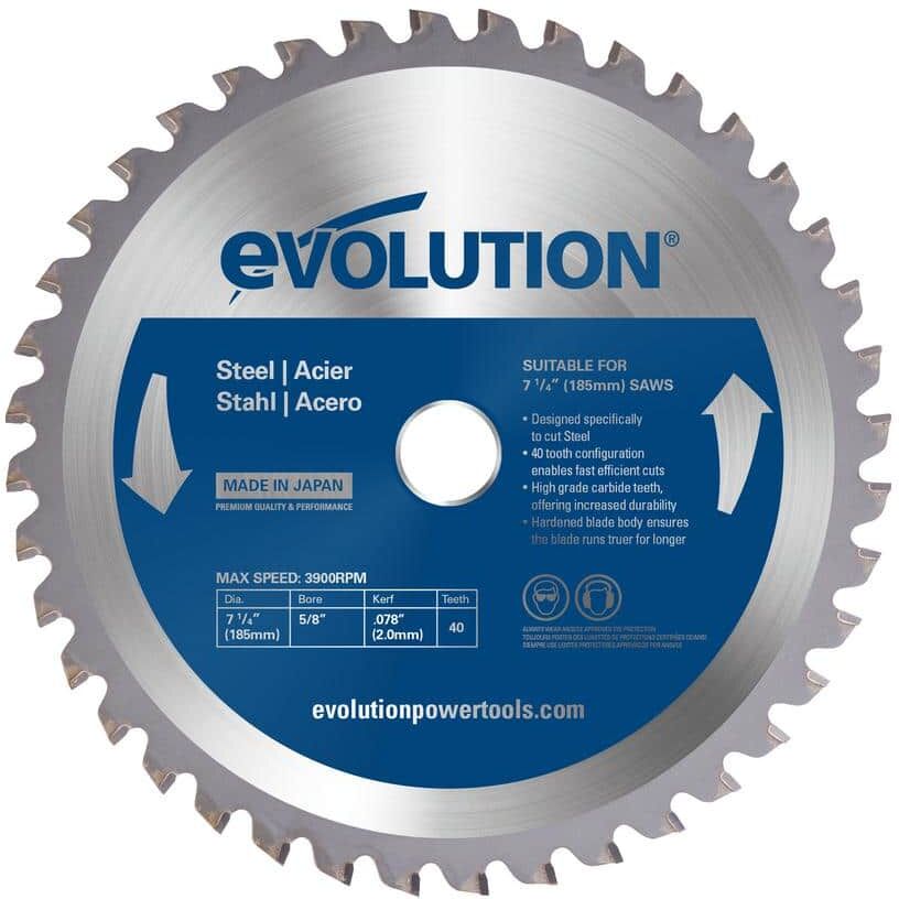 Evolution Power Tools 7-1/4 in. 40-Teeth Mild Steel Cutting Saw Blade