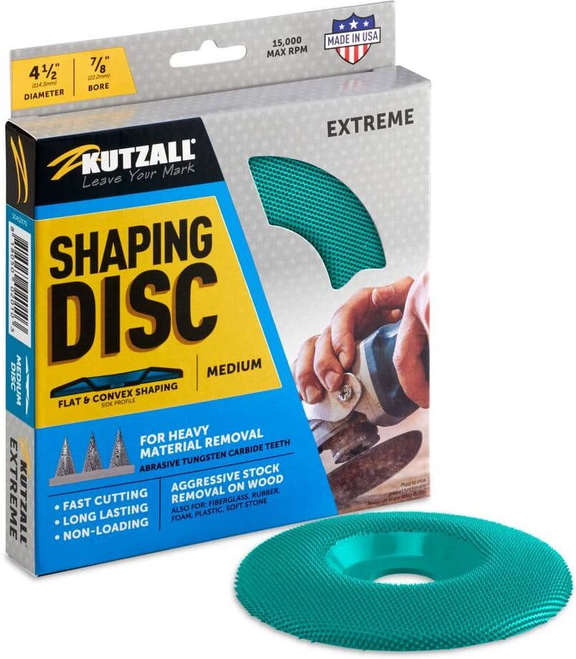 KUTZALL 4-1/2 in. 7/8 in. Bore, Extreme Shaping Disc - Tungsten Carbide Teeth, Medium