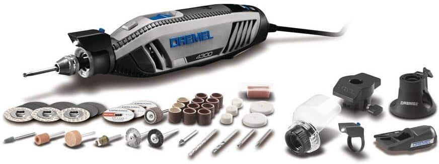 Dremel 4300 Series 1.8 Amp Variable Speed Corded Rotary Tool Kit with EZ Lock Sanding and Grinding 18-Pc Rotary Accessory Kit