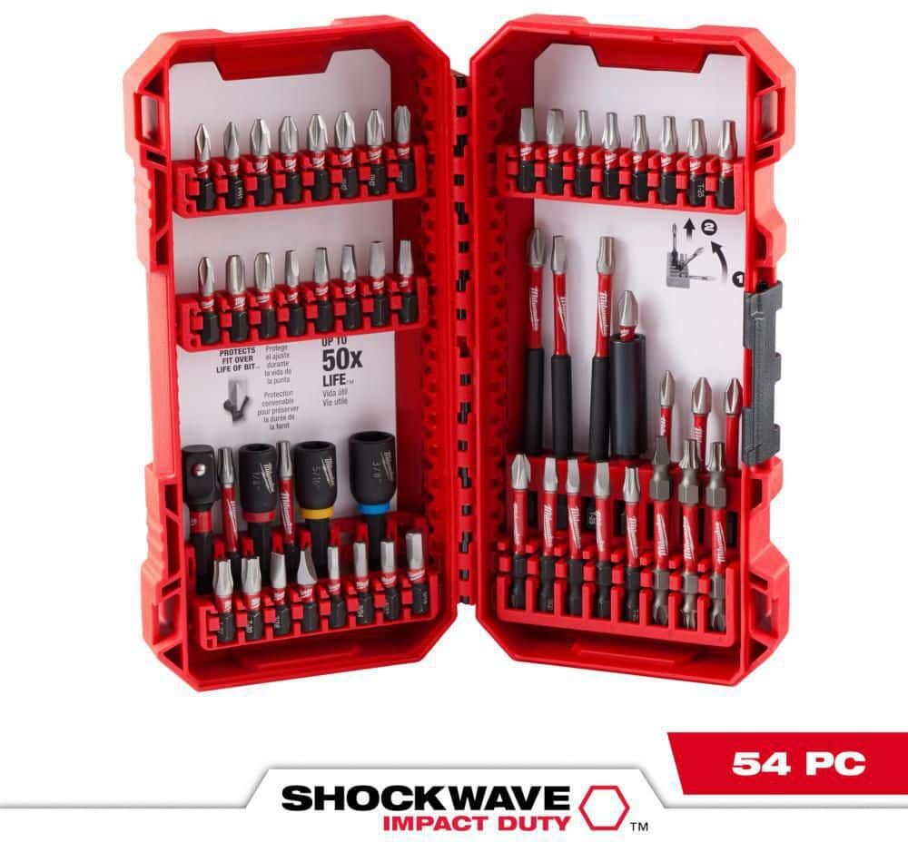 Milwaukee SHOCKWAVE Impact-Duty Alloy Steel Screw Driver Bit Set (54-Piece)