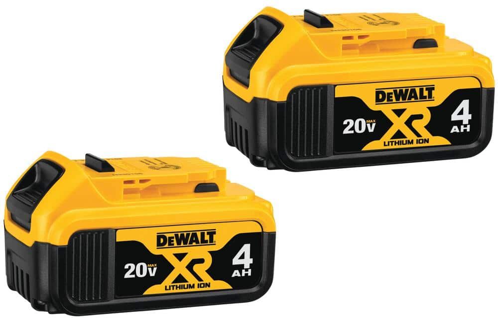 DeWalt 20V MAX XR Premium Lithium-Ion 4.0Ah Battery Pack (2 Pack)