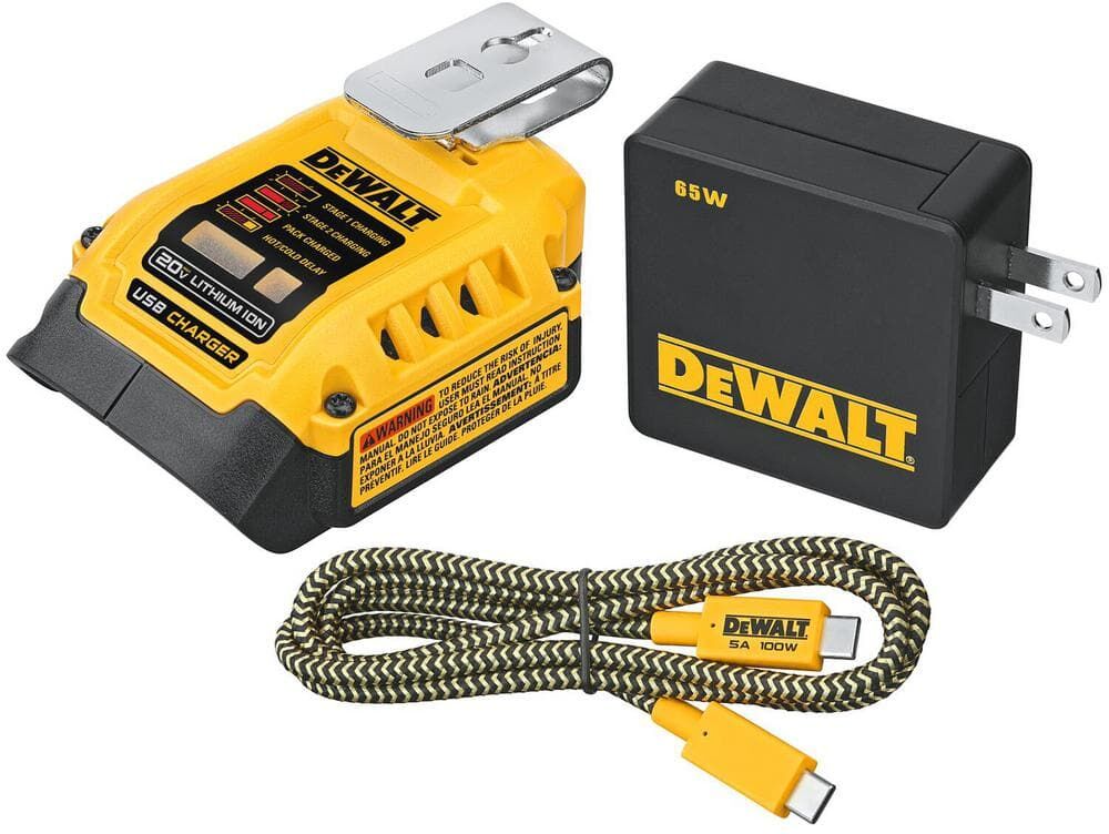 DeWalt 20V MAX Charger and USBC Adaptor Kit