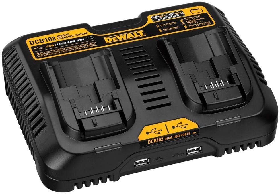 DeWalt 12V to 20V MAX Lithium-Ion Dual Port Jobsite Charging Station with (2) USB Ports