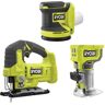 RYOBI ONE+ 18V Cordless 3-Tool Combo Kit with Jig Saw, Router and Random Orbit Sander (Tools Only)