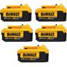 DeWalt 20V MAX XR Premium Lithium-Ion 4.0Ah Battery Pack (5-Pack)