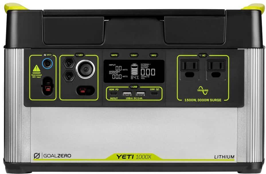 Solar Appliances: Top 10 Picks for Off-Grid Living 15 Goal Zero Yeti 1000X Portable Power Station 1000-Watt Electric Switch Lithium Battery Solar Generator,1500W AC Inverter Emergency