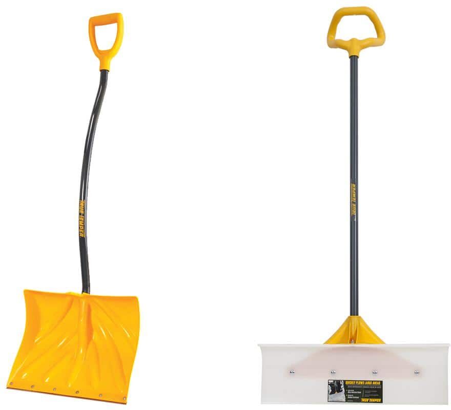 True Temper 2-Piece Snow Removal Combo with Shovel and Pusher Garden Tool Set