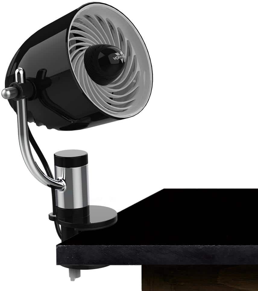 Vornado Pivot Clip 4 in. Personal Fan Air Circulator with Multi-Surface Mount in Black