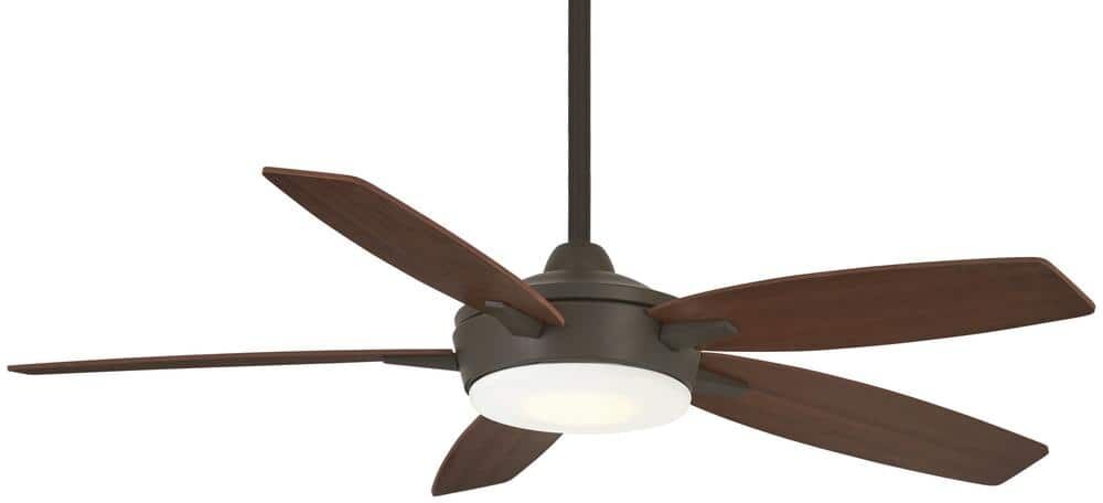 MINKA-AIRE Espace 52 in. Integrated LED Indoor Oil Rubbed Bronze Ceiling Fan with Light with Remote Control