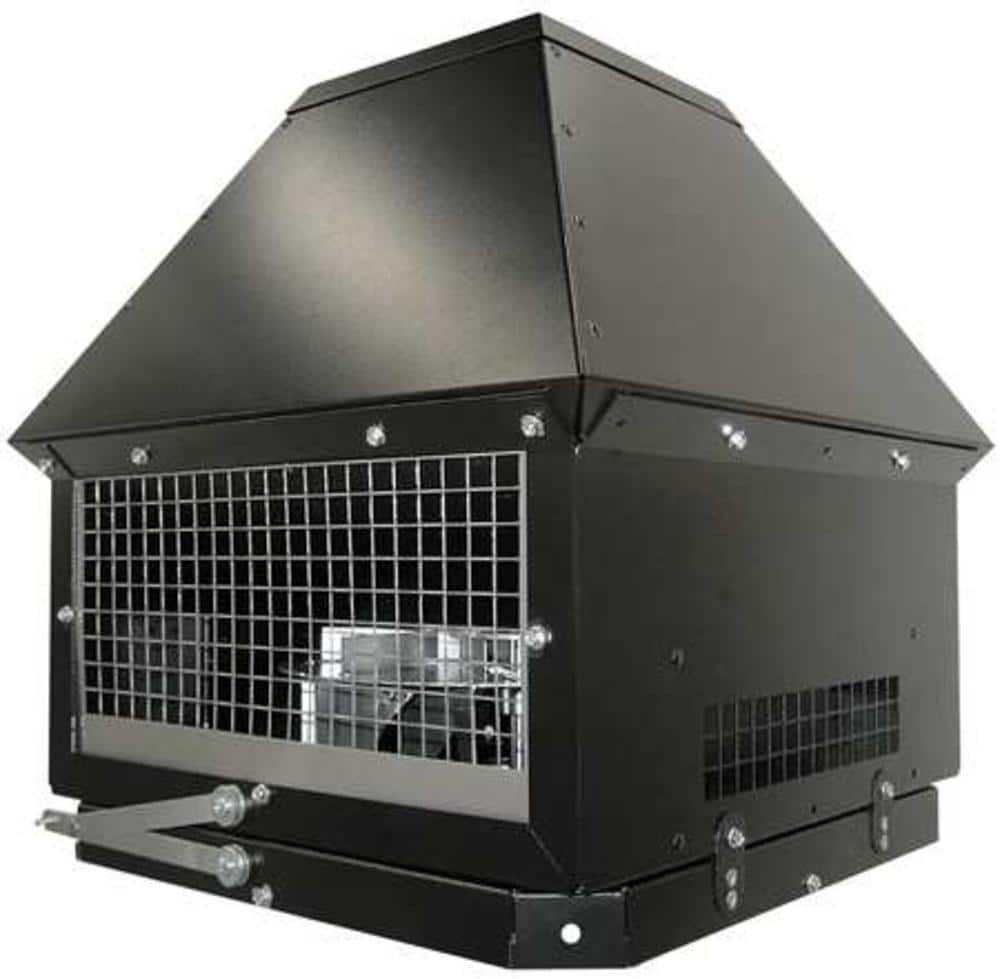 Tjernlund Auto-Draft 8 in. to 11 in. Round Chimney Cap Exhaust Fan in Black with Speed Control