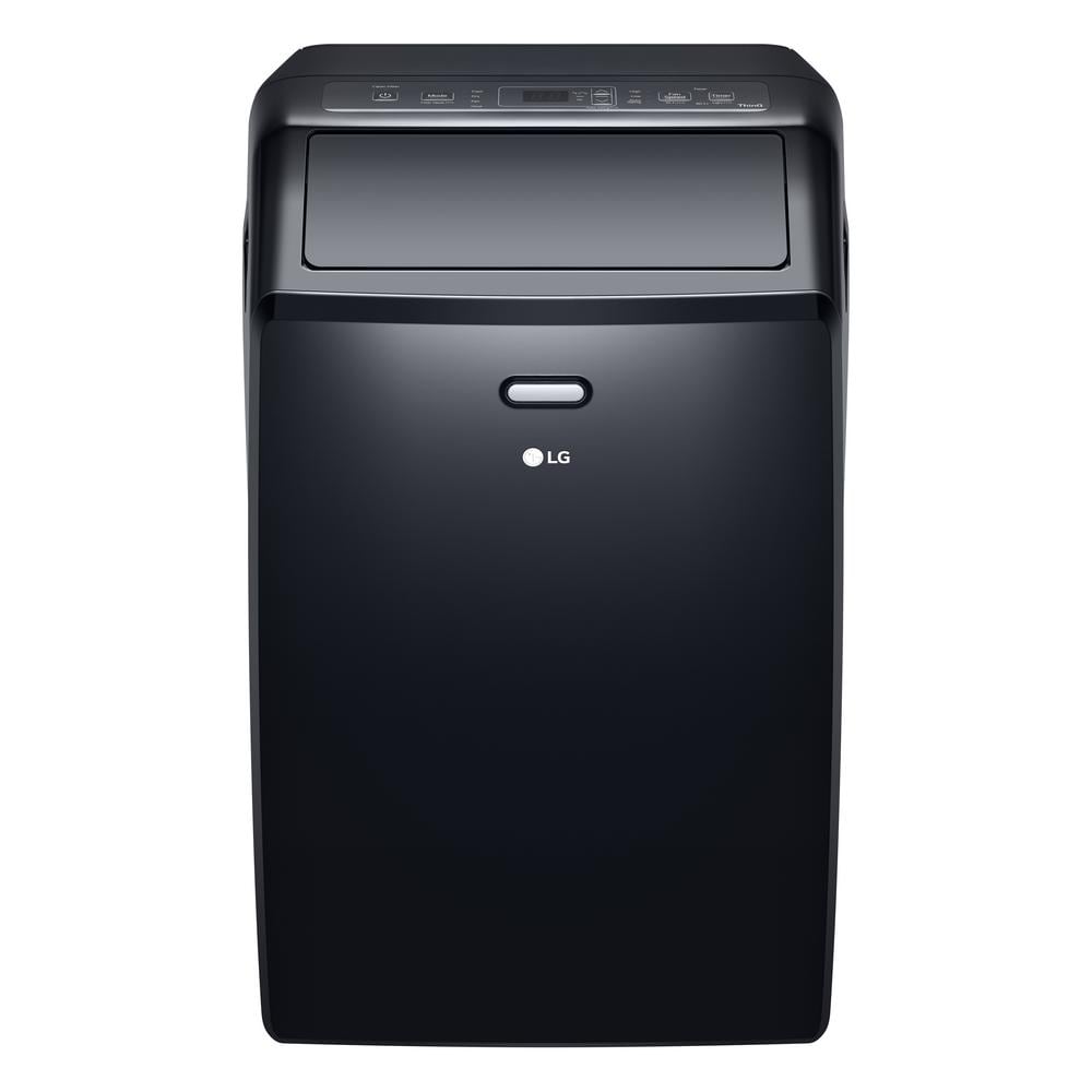 LG 10,000 BTU Portable Air Conditioner Cools 450 Sq. Ft. with Dehumidifier and Wi-Fi Enabled in Black