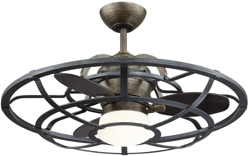 Savoy House Alsace 30 in. W x 12.12 in. H Integrated LED Indoor/Outdoor Reclaimed Wood Fan D 'Lier Ceiling Fan