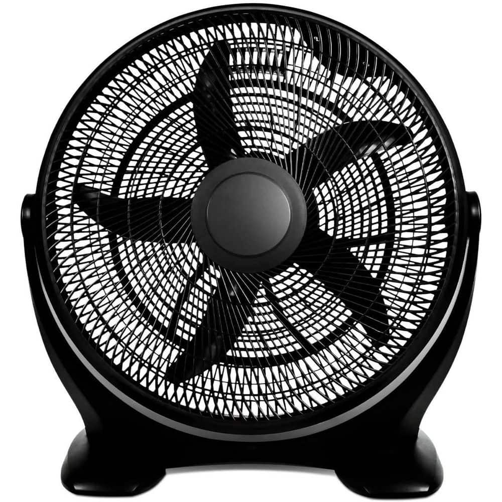 Xppliance 18 in. 3-Speed Plastic Floor Fans Oscillating Quiet for Home Commercial, Residential, and Greenhouse Use-Black