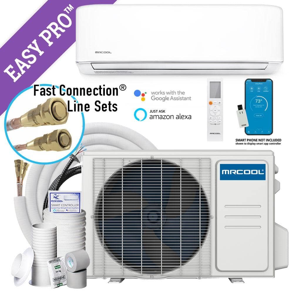 MRCOOL Easy Pro 9,000 BTU .75-Ton 1-Zone 20 SEER Ductless Mini-Split AC and Heat Pump with 9K & 16ft Line - 115V