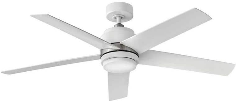 HINKLEY Tier 54 in. Integrated LED Indoor/Outdoor Appliance White Ceiling Fan with Wall Switch