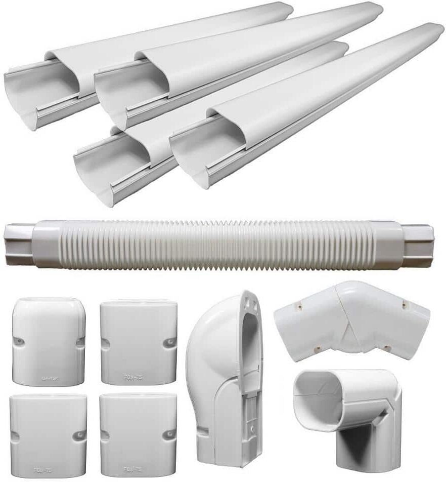 Pioneer 4 in. x 3 in. Decorative PVC Line Cover Kit For Mini Split Air Conditioners and Heat Pumps