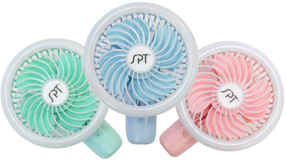 SPT 4.75 in. Personal Hand-Held LED Fan (Set of 3)