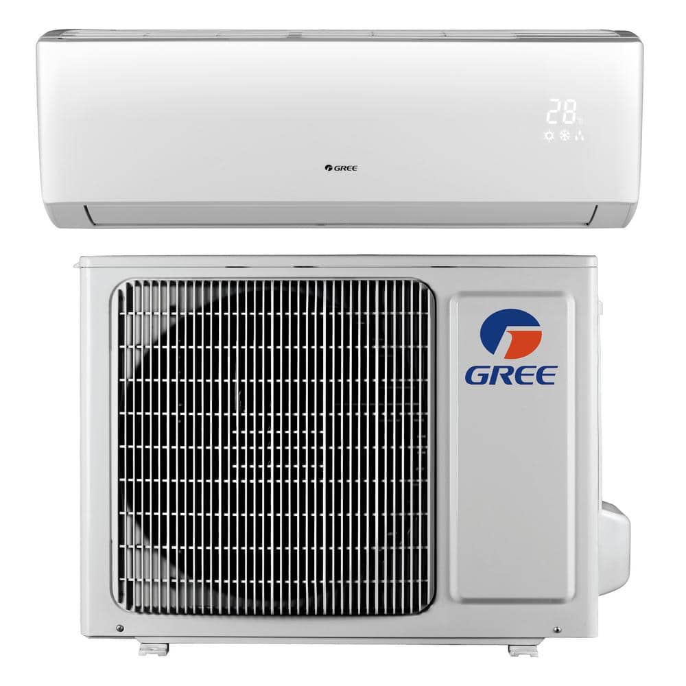 GREE LIVO 9,000 BTU 3/4 Ton Ductless Mini Split Air Conditioner with Inverter, Heat, Remote 115V/60Hz