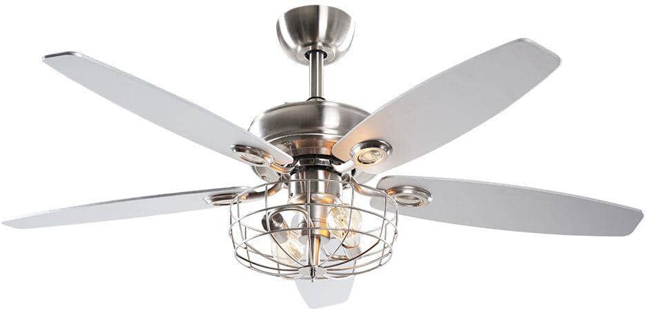 matrix decor 52 in. Chrome Ceiling Fan with Light and Remote Control