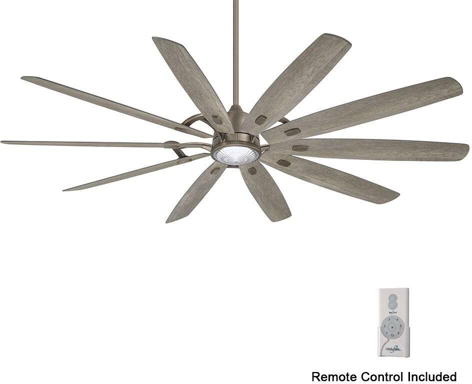 MINKA-AIRE Barn H20 84 in. LED Indoor/Outdoor Burnished Nickel Smart Ceiling Fan with Remote Control