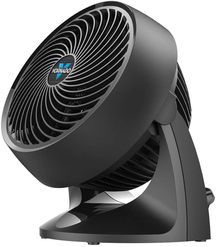 Vornado 533 7.3 in. Small Whole Room Air Circulator Desk Fan in Black