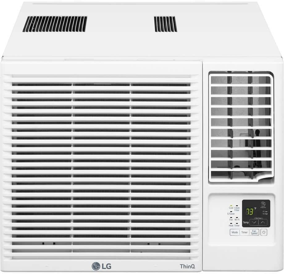 LG 18,000 BTU 230/208V Window Air Conditioner Cools 1000 Sq. Ft. with Heater and Wi-Fi Enabled in White