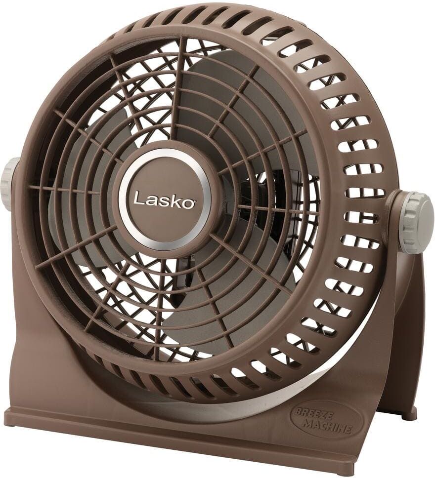 Lasko Breeze Machine 10 in. 2 Speed Brown Desk Fan with 360 Degree Pivoting Fan Head