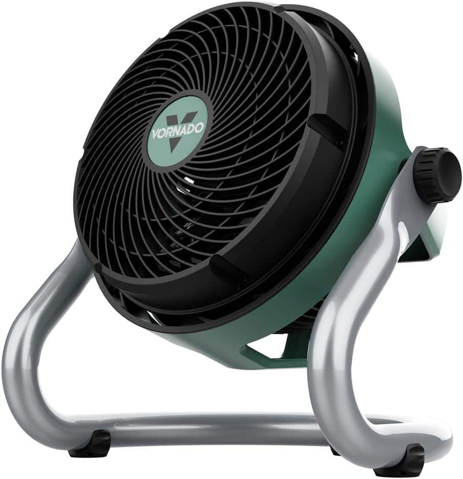 Vornado EXO61 HD 9 in. 3 Fan Speeds Floor Fan in Green with IP54 Rated Motor