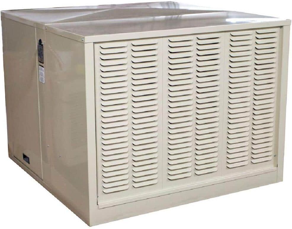 Hessaire 4,800 CFM 115-Volt Down-Draft Rigid Whole House Evaporative Cooler 1,650 sq. ft.(Motor not Included)