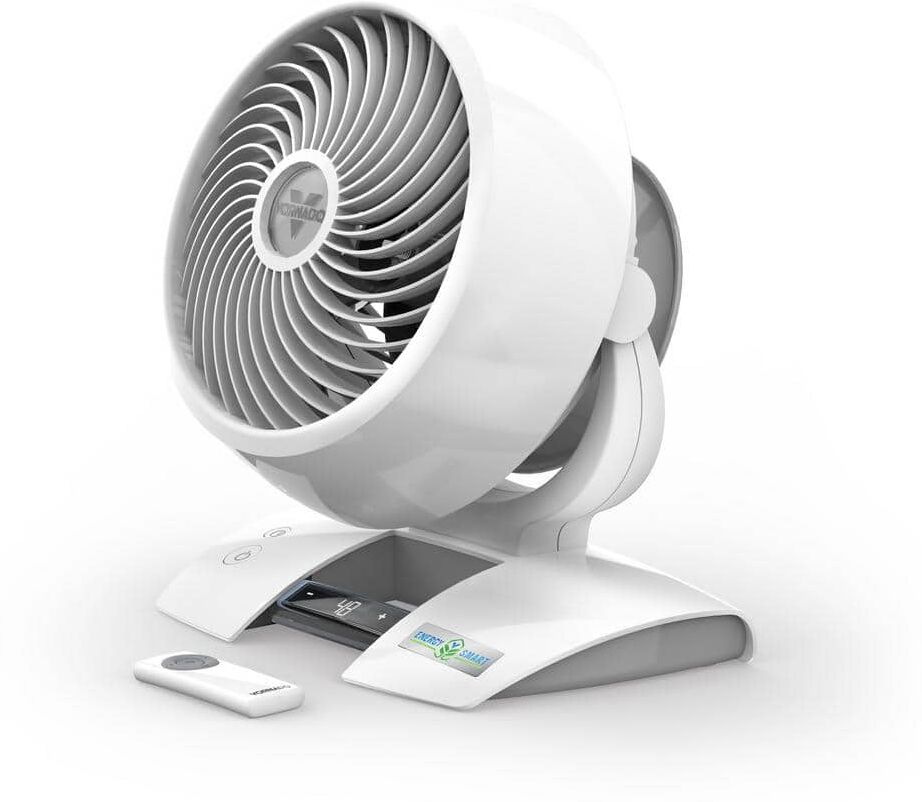 Vornado 5303DC 7.61 in. Variable Fan Speed Desk Fan in White with Remote Control