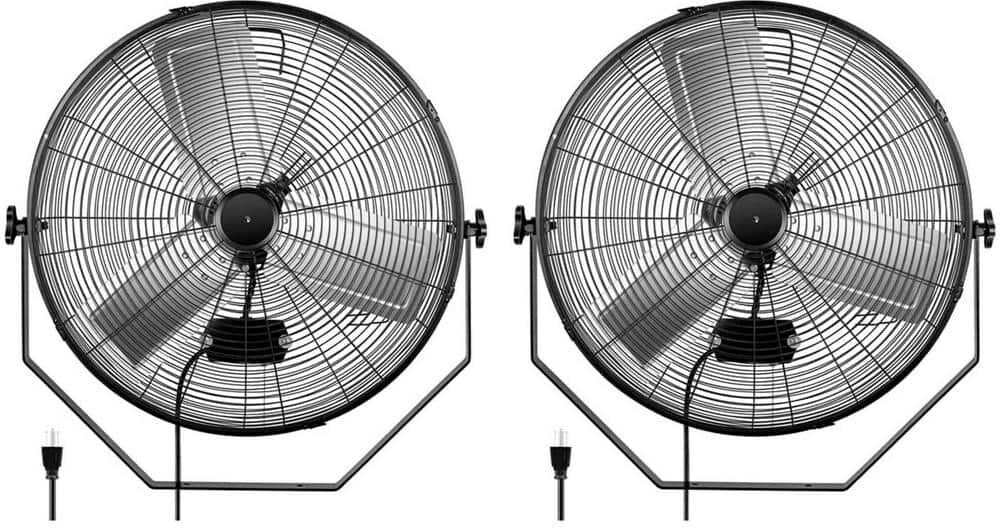 Xppliance 24 in. Industrial Wall Mount Fan, 3 Speed Commercial Ventilation Metal Fan for Warehouse, Greenhouse, Workshop