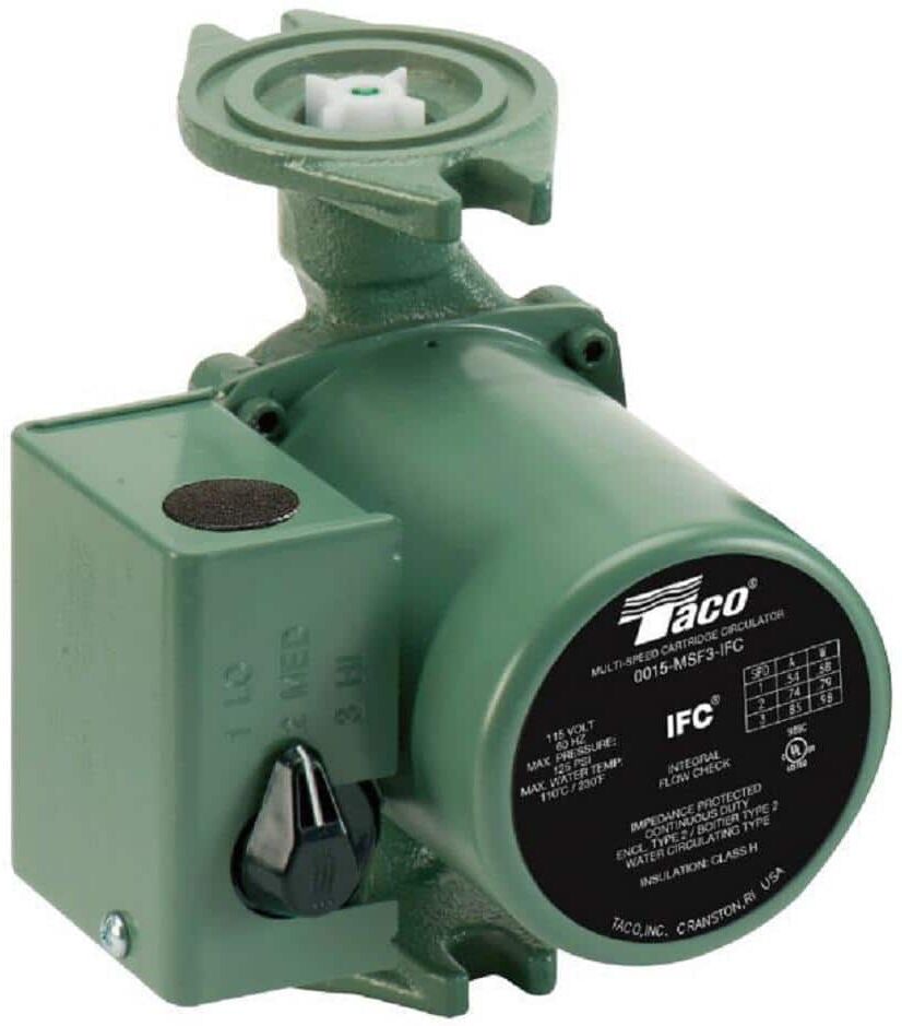 Taco Comfort Solutions 1/20 HP Three Speed Cast Iron Hydronic Circulator with Integral Flow Check