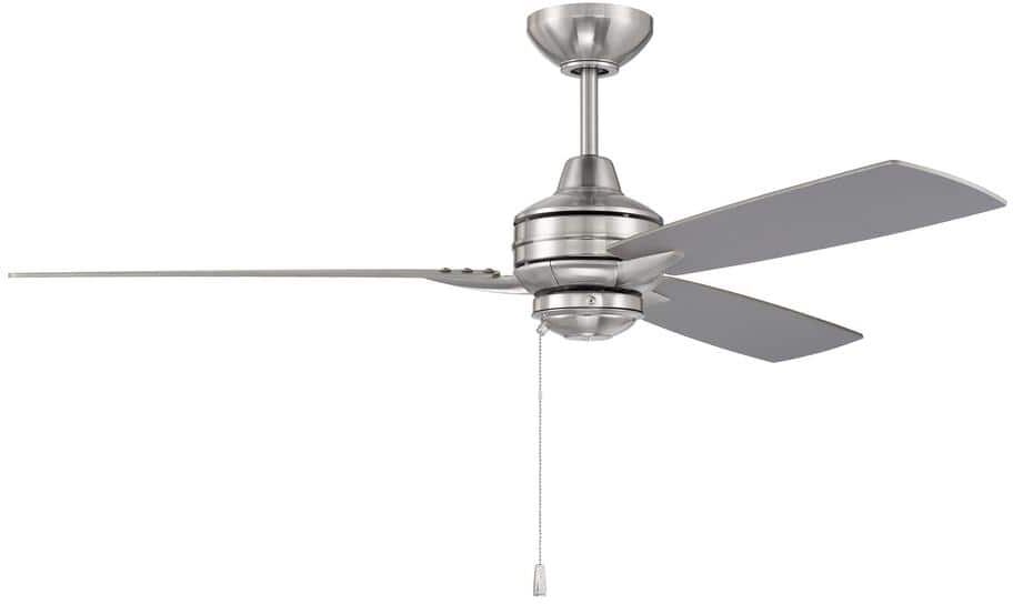 CRAFTMADE Moto 52 in. Indoor Dual Mount Heavy-Duty, 3-Speed Reversible Motor Ceiling Fan in Brushed Polished Nickel Finish