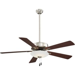 MINKA-AIRE Contractor Uni-Pack 52 in. Integrated LED Indoor Brushed Nickel Ceiling Fan with Light