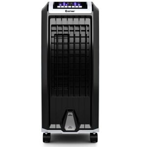 Costway 300 CFM 3-Speed Portable Evaporative Cooler Air Cooler Fan Anion Humidify with Remote Control for 250 sq. ft., White and Black