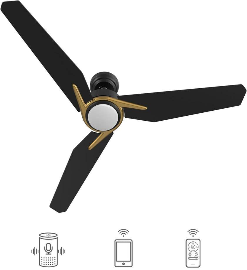 CARRO Tilbury 56 in. Dimmable LED Indoor/Outdoor Black Smart Ceiling Fan with Light and Remote, Works with Alexa/Google Home